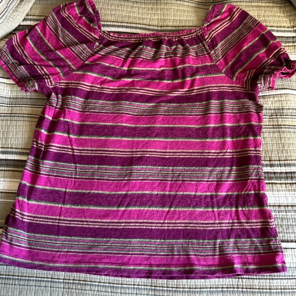 Ralph Lauren Chaps Denim Square Neck Top - Picture 2 of 9